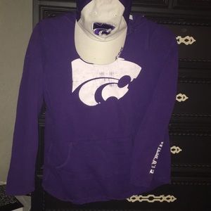 Kansas state hat and hoodie